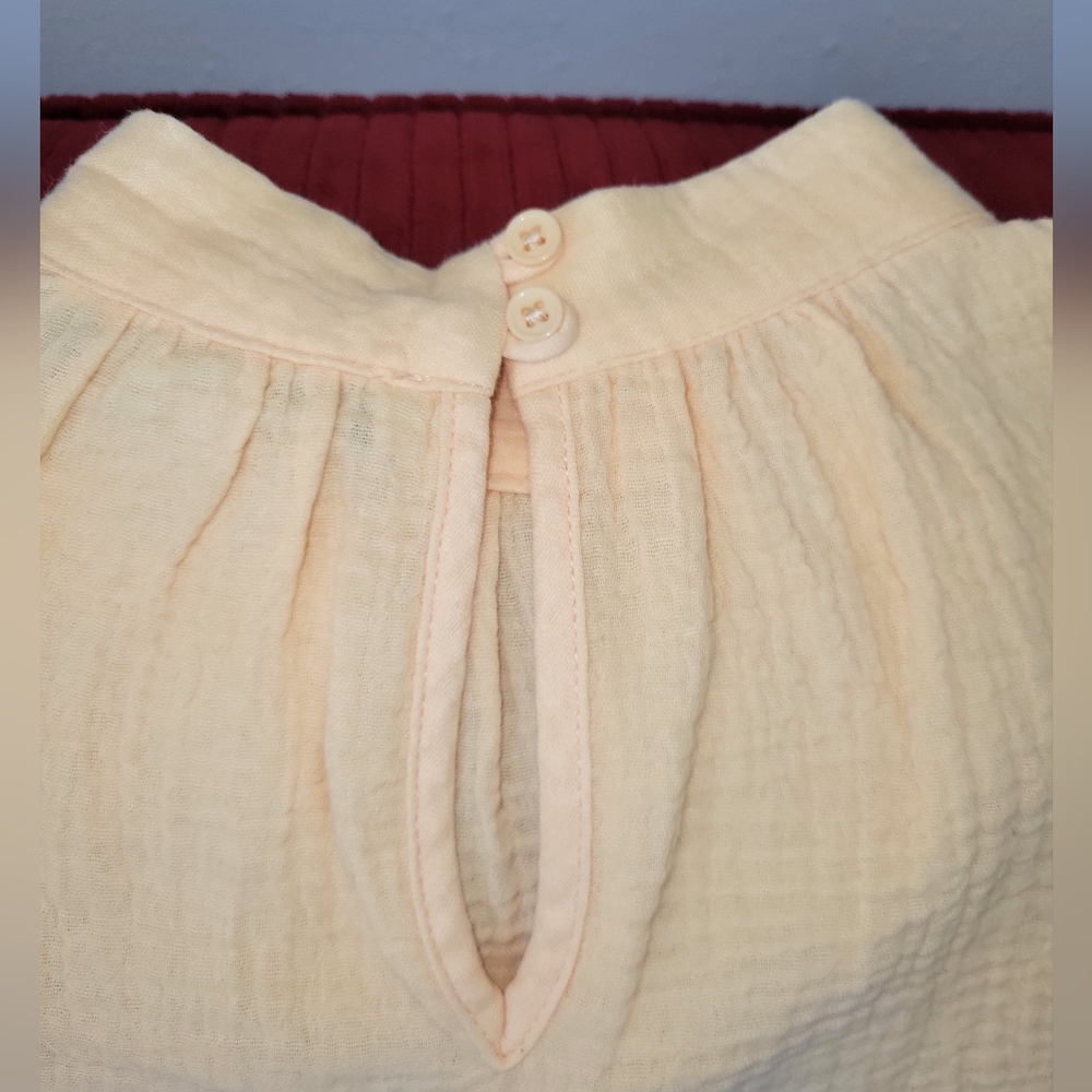 JOE'S JEANS Gauze Flutter Sleeve Apricot Top - Picture 7 of 9